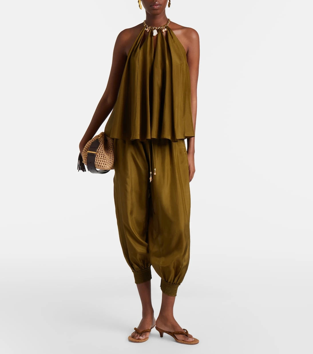 Zimmermann - Mahon cropped silk balloon pants
