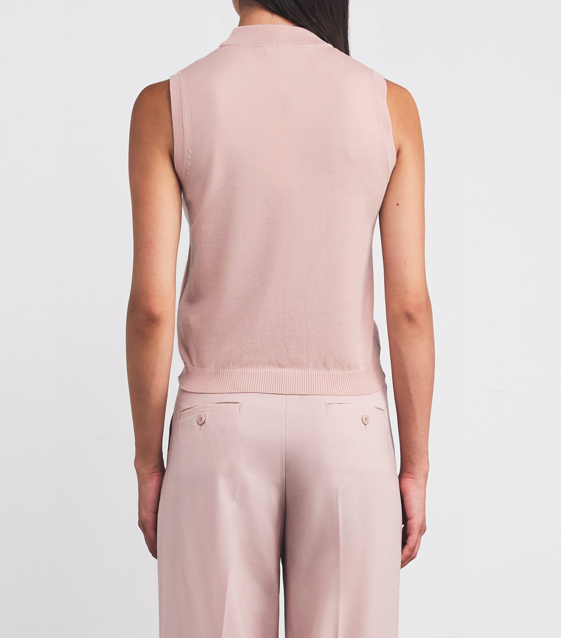 Weekend Max Mara Pink Knitted Sleeveless Top