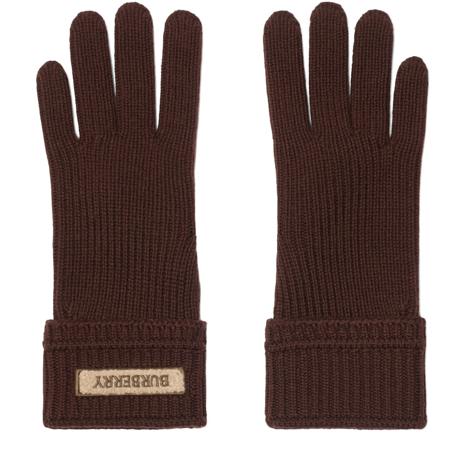 Wool-Blend Logo Gloves