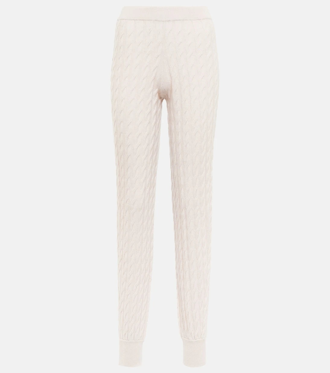 Jardin des Orangers - Cable-knit cashmere pants