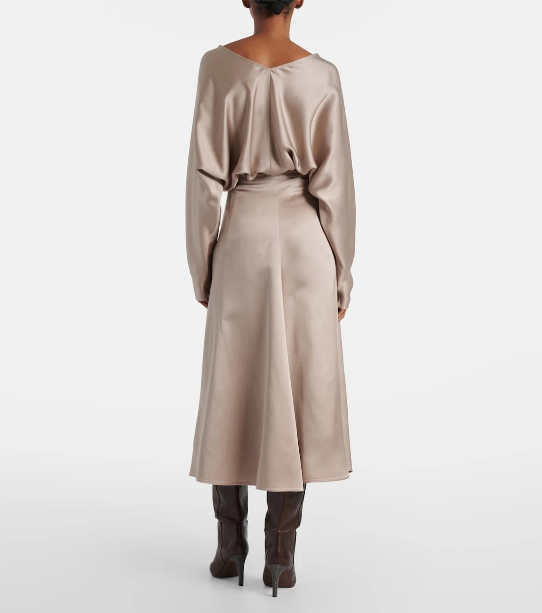 Brunello Cucinelli - Silk midi skirt