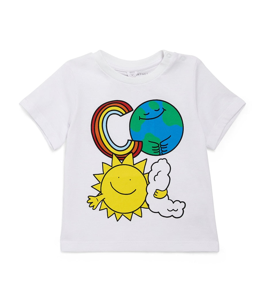 Stella McCartney Kids Cotton Earth Friends T-Shirt (3-36 Months)