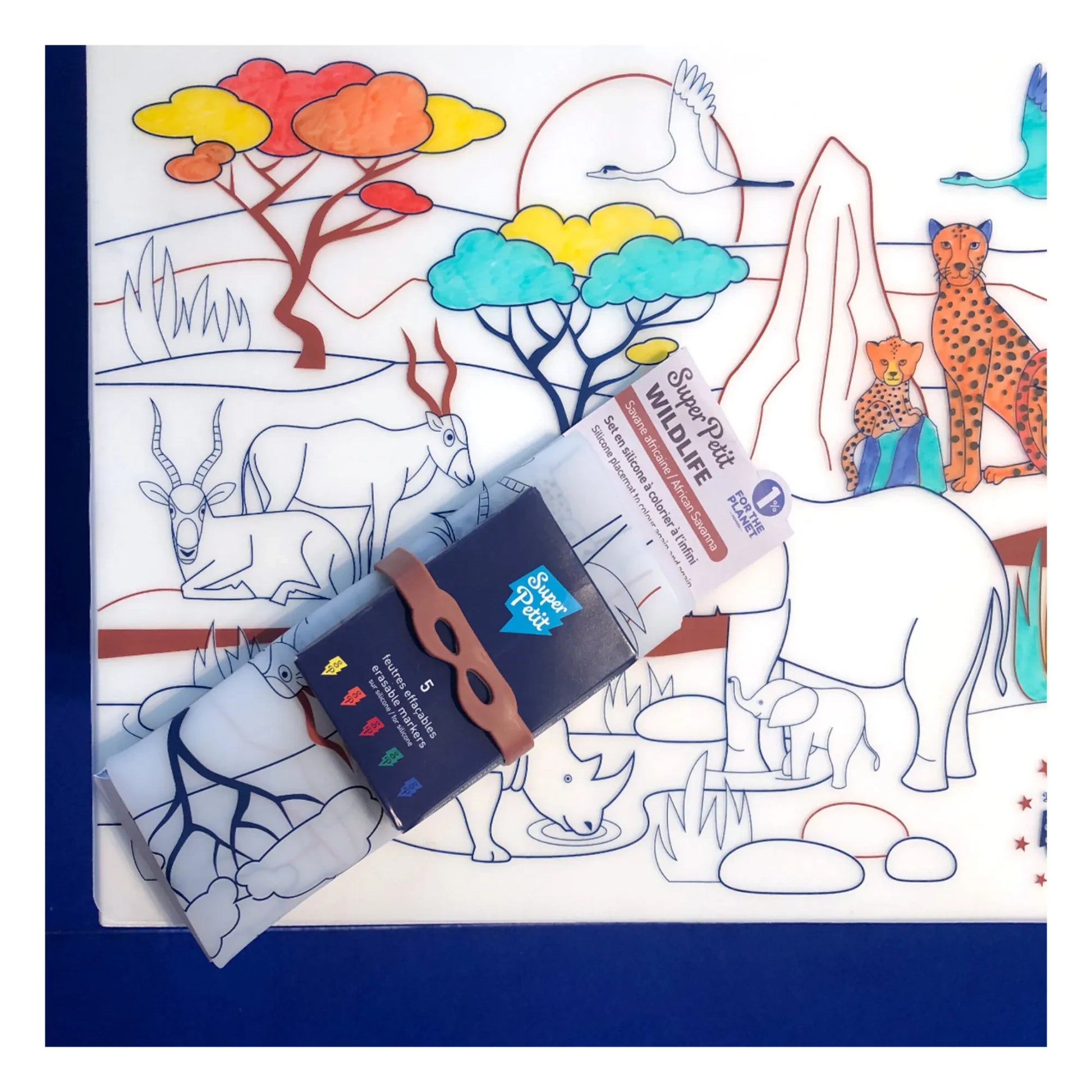 Superpetit - Savanna Colour-in Place Mat | Rust