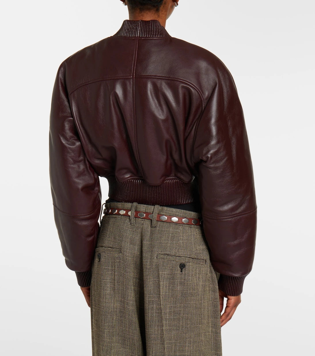 Phoebe Philo - Cropped leather bomber jacket