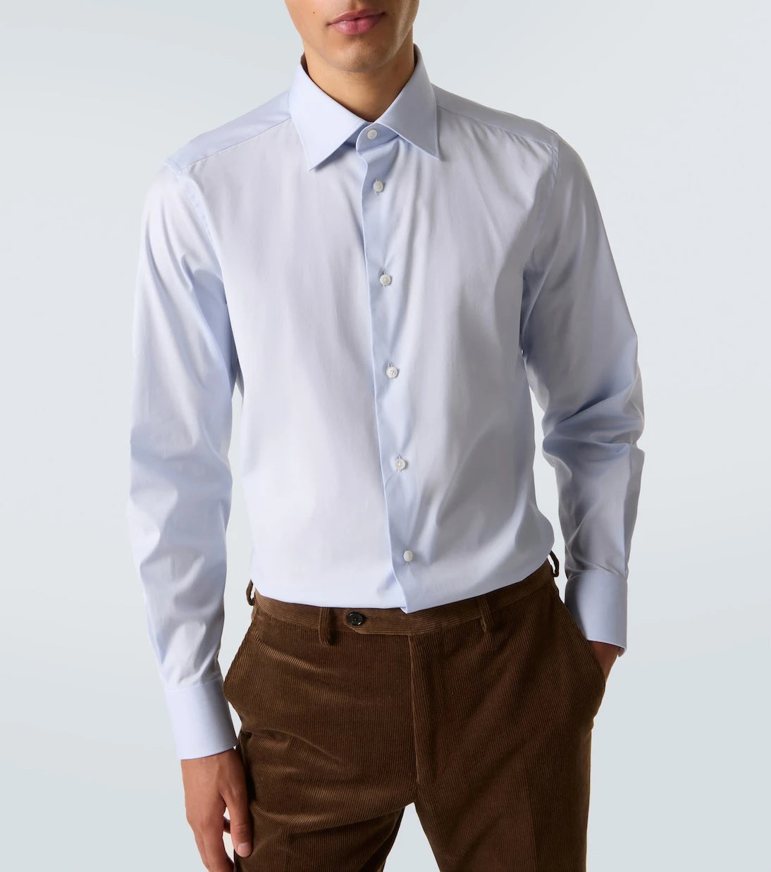 Zegna - قميص من مزيج القطن