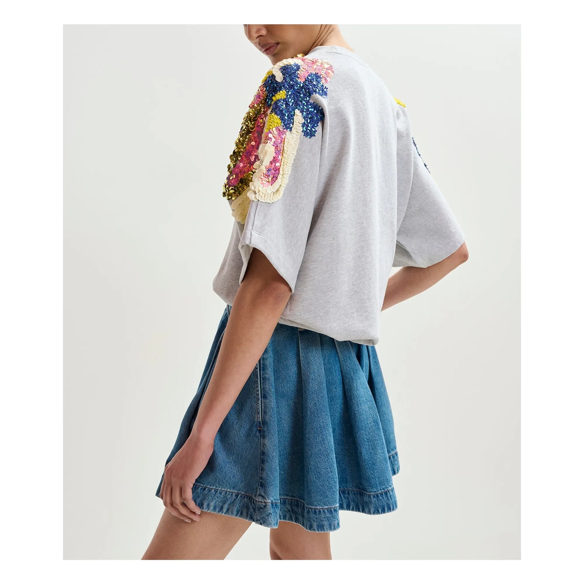 Essentiel Antwerp - Sweat Jadda Cotton Embroidery | Grey
