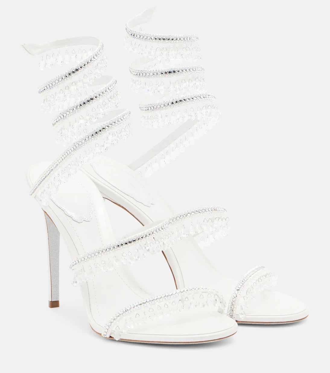 Rene Caovilla - Chandelier embellished satin sandals