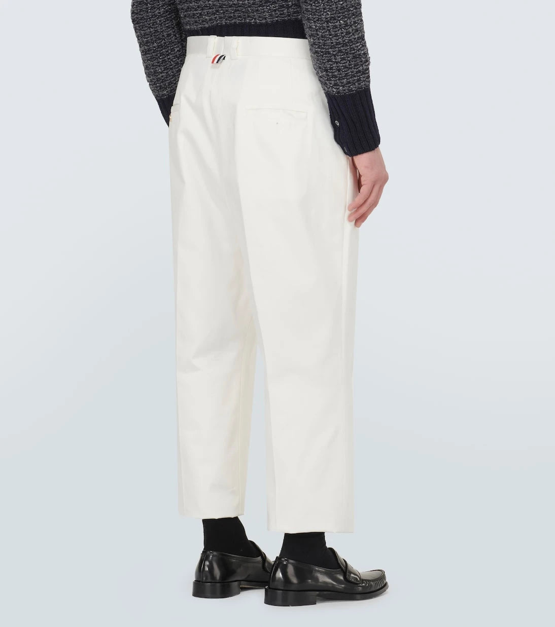 Thom Browne - High-rise cotton twill chinos
