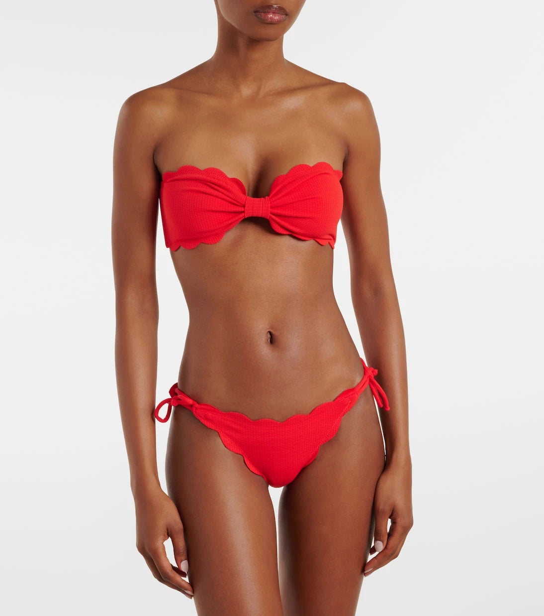 Marysia - Antibes scalloped bandeau bikini top