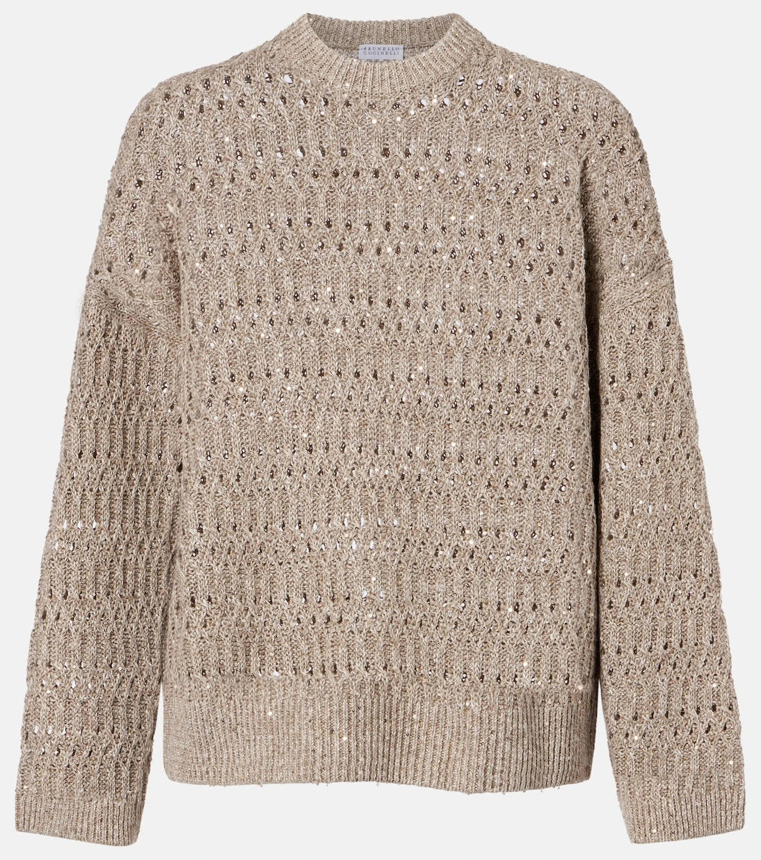 Brunello Cucinelli - Sequined linen-blend sweater