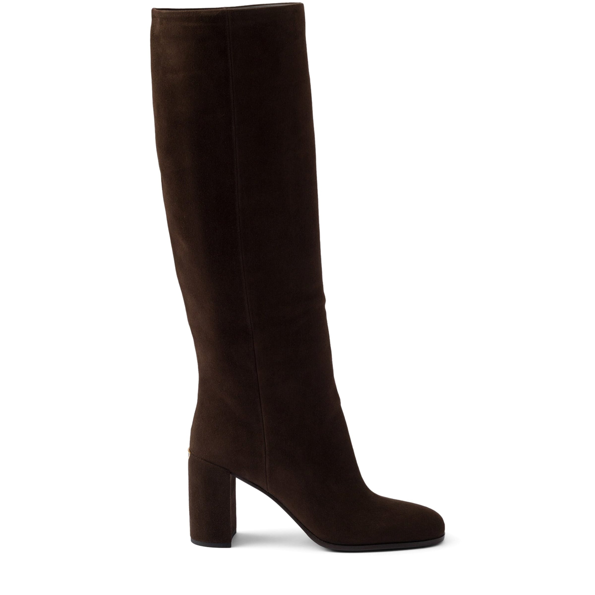 Brown Suede Knee-High Boots 55