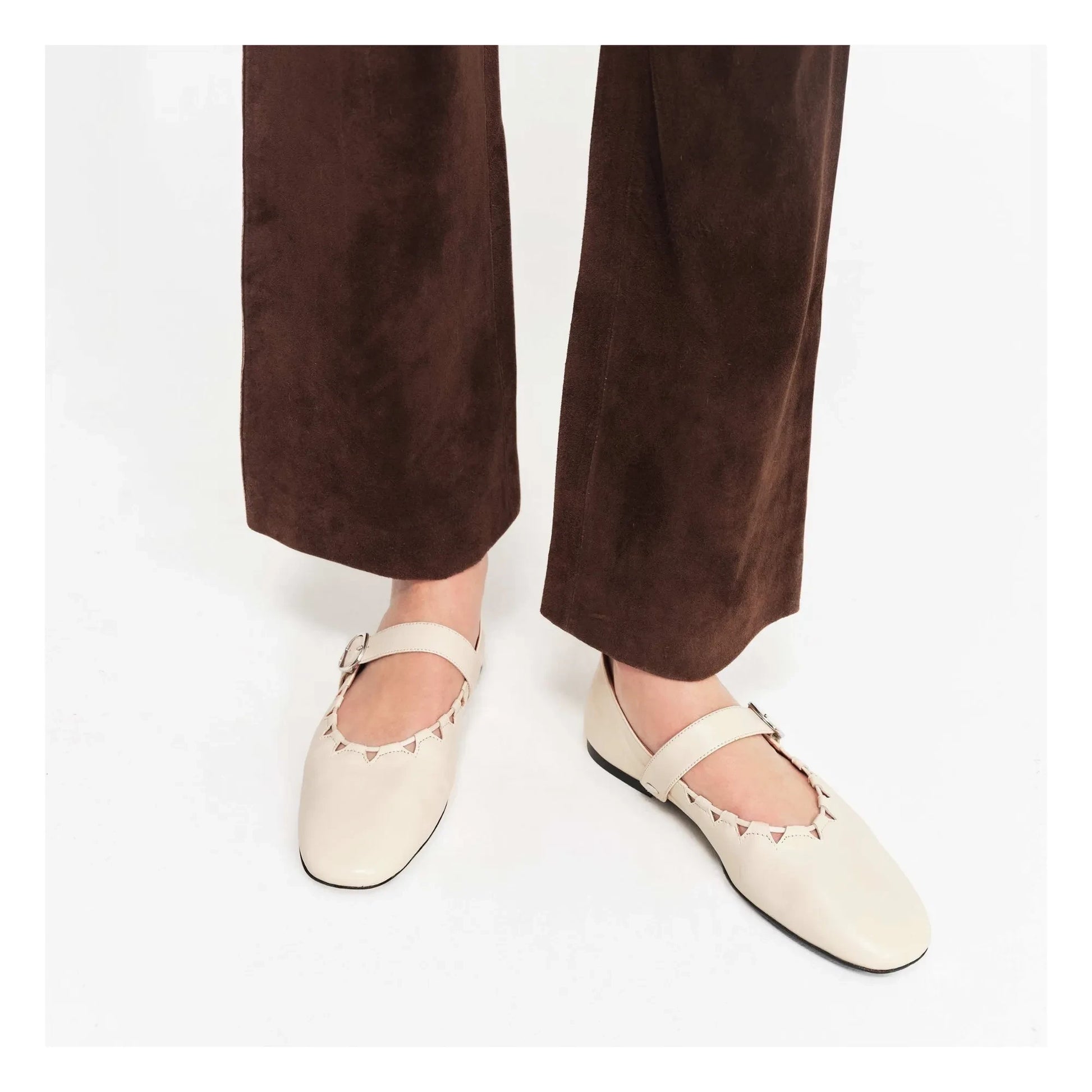 Socque Paris - Ballerinas Ginger Leather | Cream