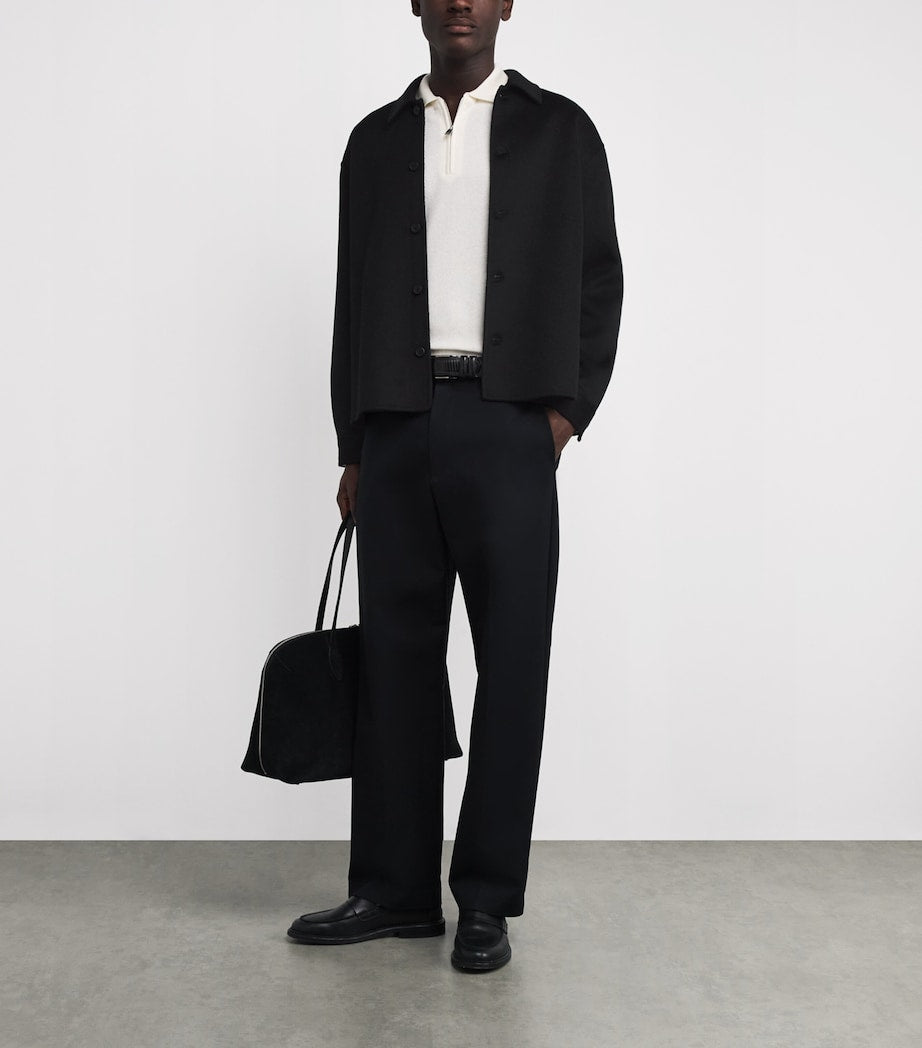 FRAME Wool Double-Faced Overshirt BLK