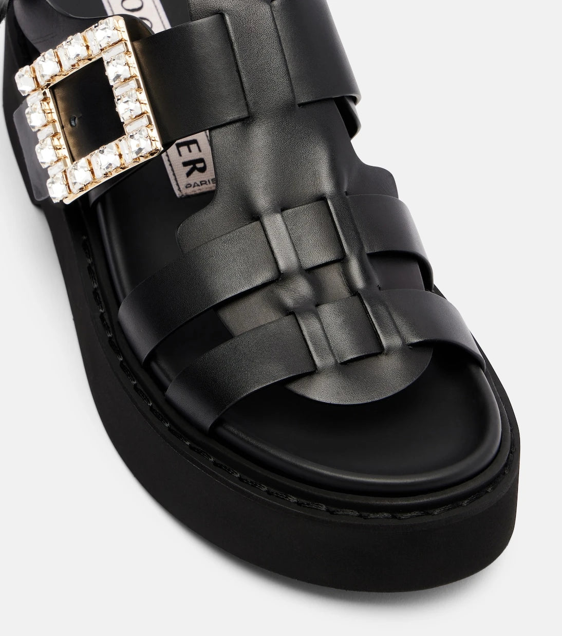 Roger Vivier - Viv' Rangers leather platform sandals