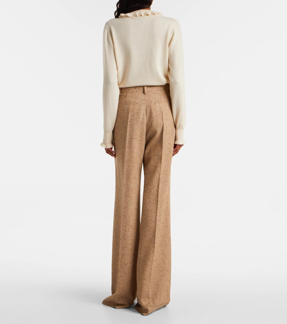 Valentino - High-rise virgin wool wide-leg pants