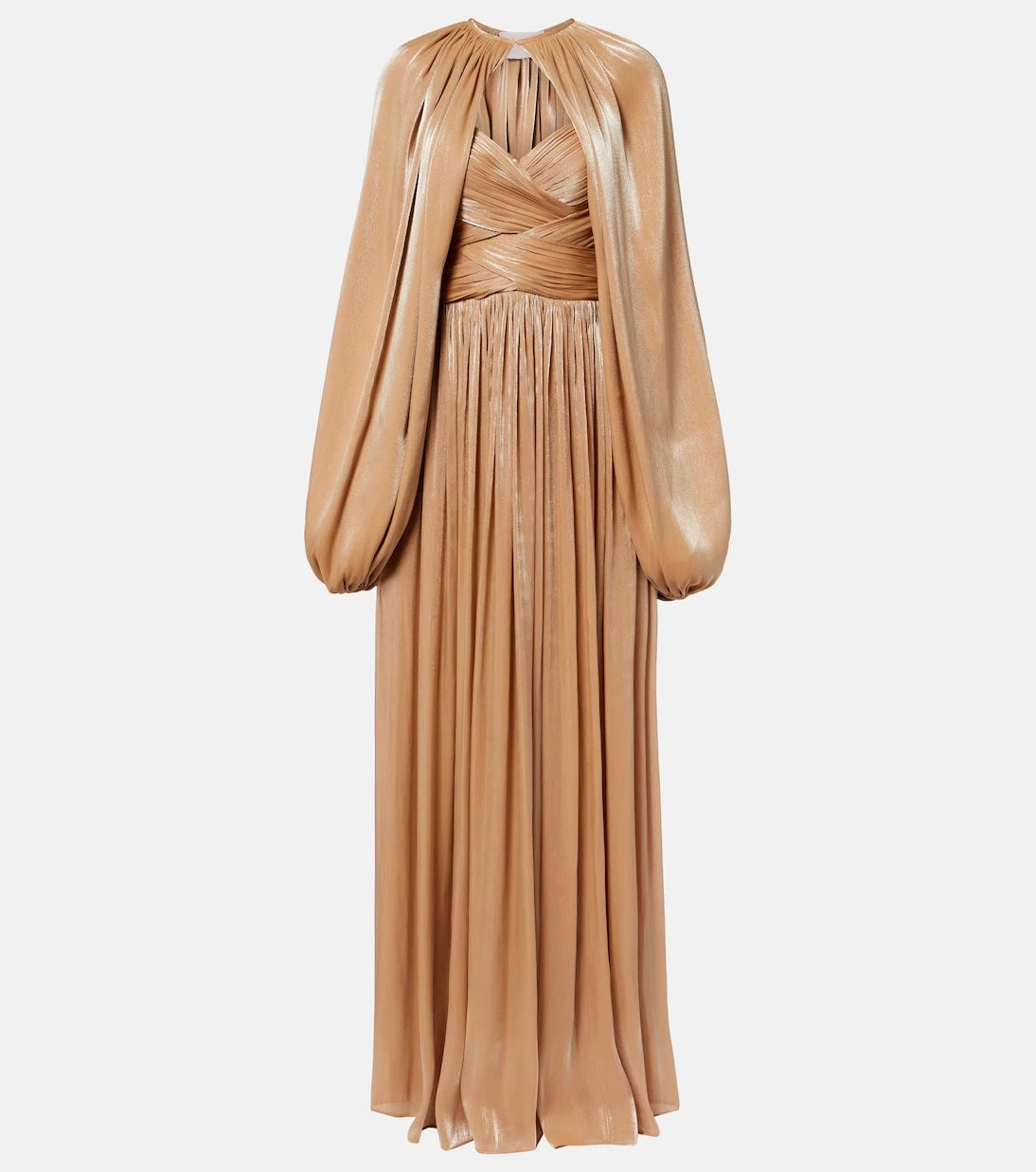 Costarellos - Gathered pleated gown