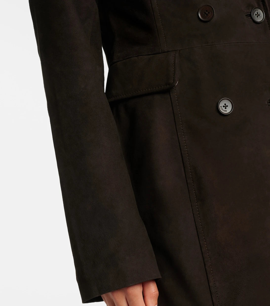 Rotate - Double-breasted suede coat