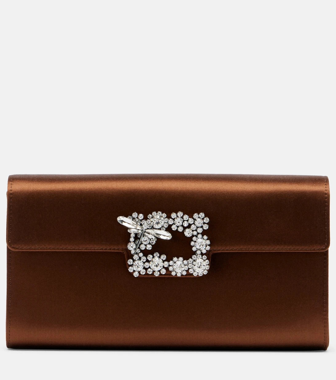 Roger Vivier - Embellished Small satin clutch