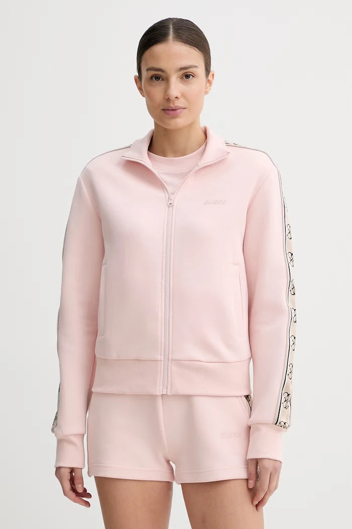 Guess fermuarlı kadın pamuklu sweatshirt BRITNEY