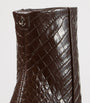 Jimmy Choo Frankie 85 Croc-Embossed Leather Ankle Boots