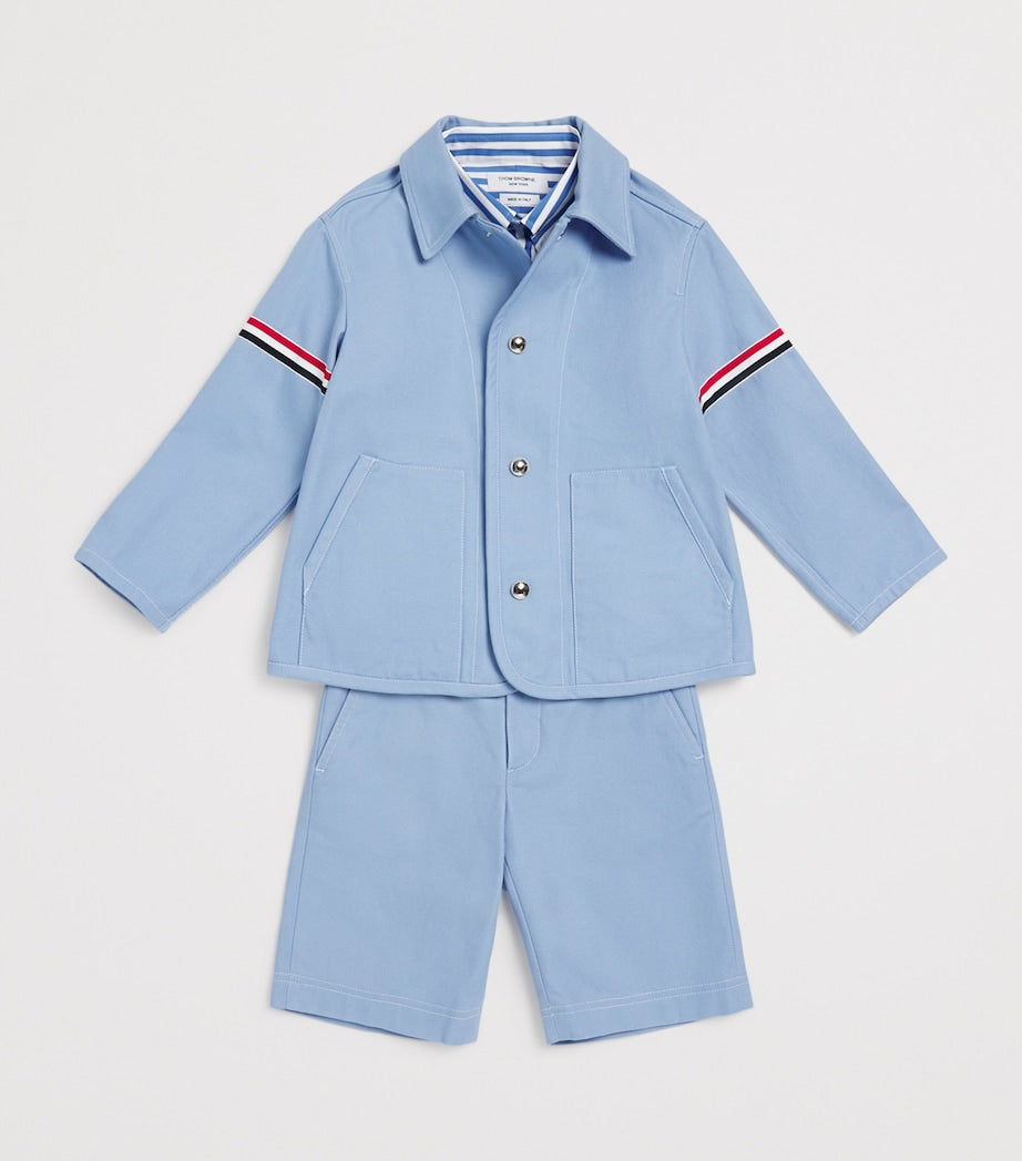 Thom Browne Kids Canvas Shorts (4-12 Years)