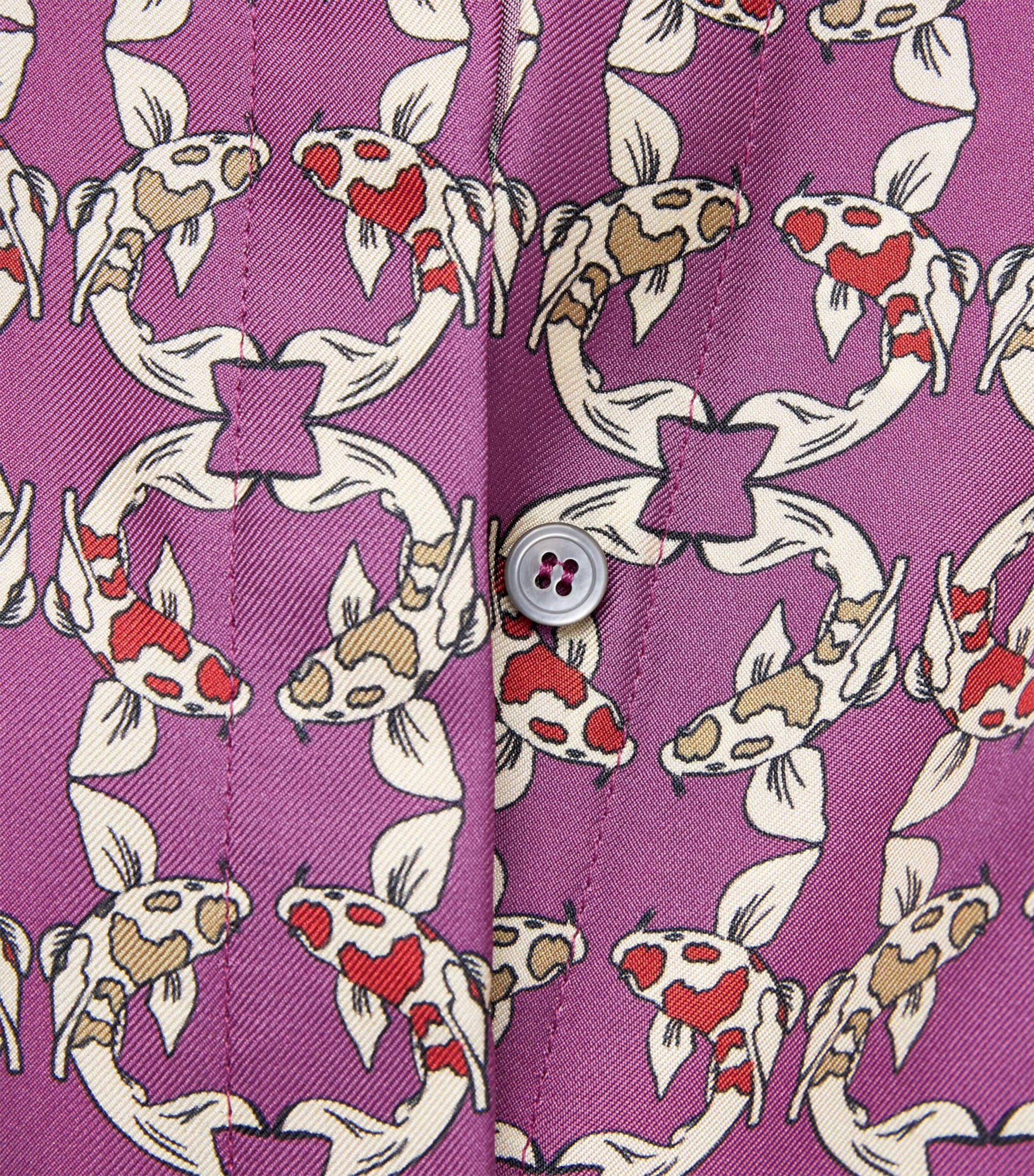 Max Mara Purple Silk Printed Midi Caftan Dress