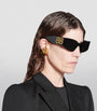 Black Bossy Cat-Eye Sunglasses