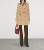 Burberry Beige Gabardine Short Chelsea Heritage Trench Coat