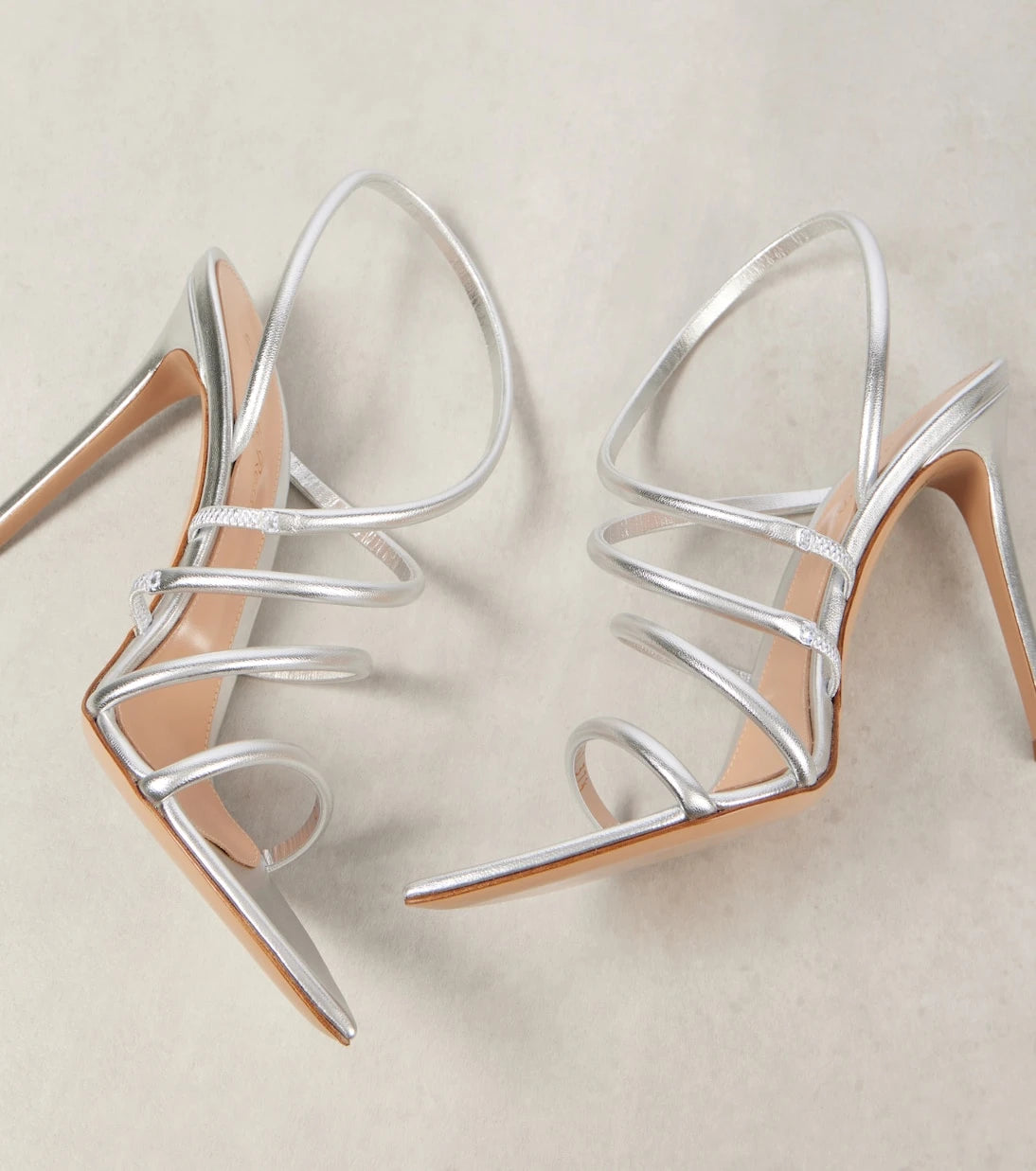Gianvito Rossi - Ettie 105 metallic leather sandals