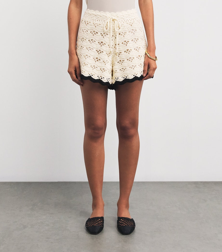 Cotton Rhiannon Crochet Shorts CRBL/CREAM/BLACK