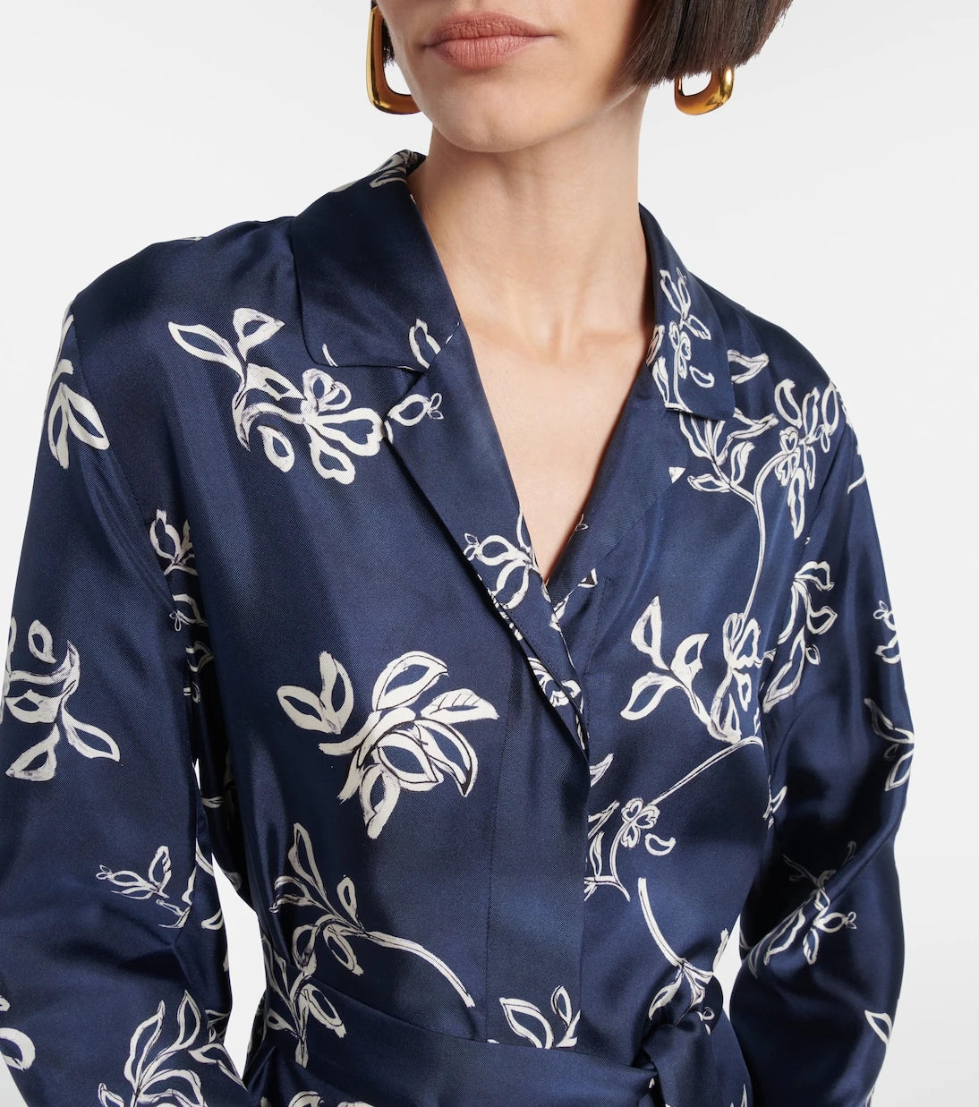 'S Max Mara - فستان Timeo لف بطبعة من التويل