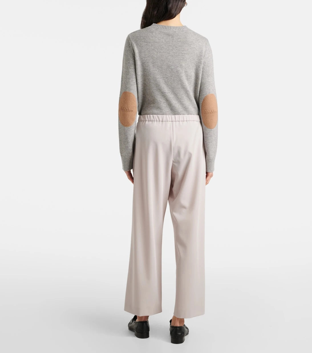 بنطلون واسع الساقين من الكريب الصوف البكر "أرجينتا" من S Max Mara