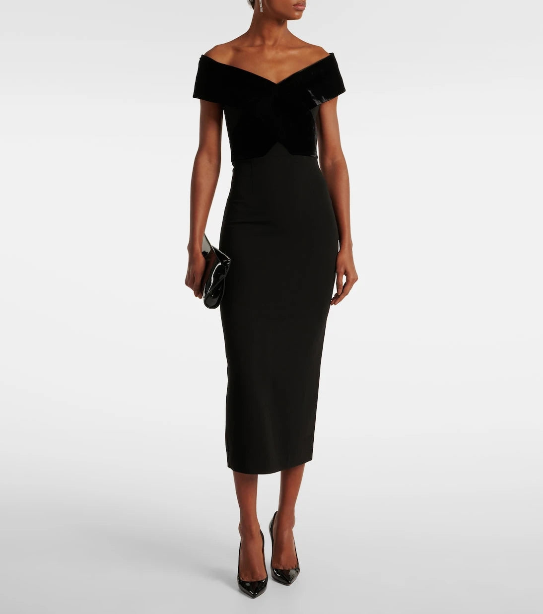 Roland Mouret - Off-shoulder velvet gown