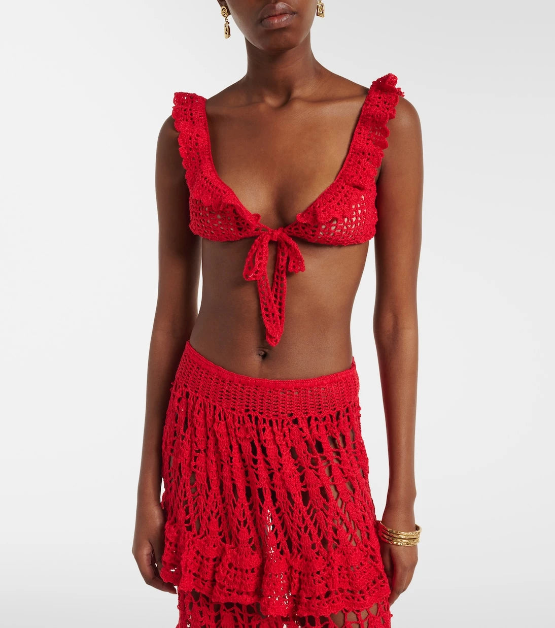 Anna Kosturova - Brigitte crochet cotton bra top