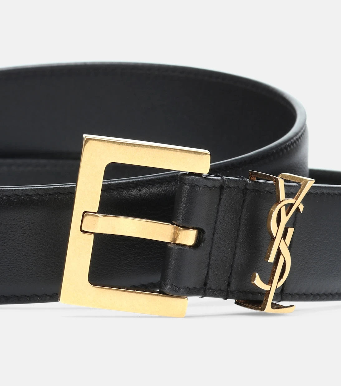 Saint Laurent - Cassandre leather belt