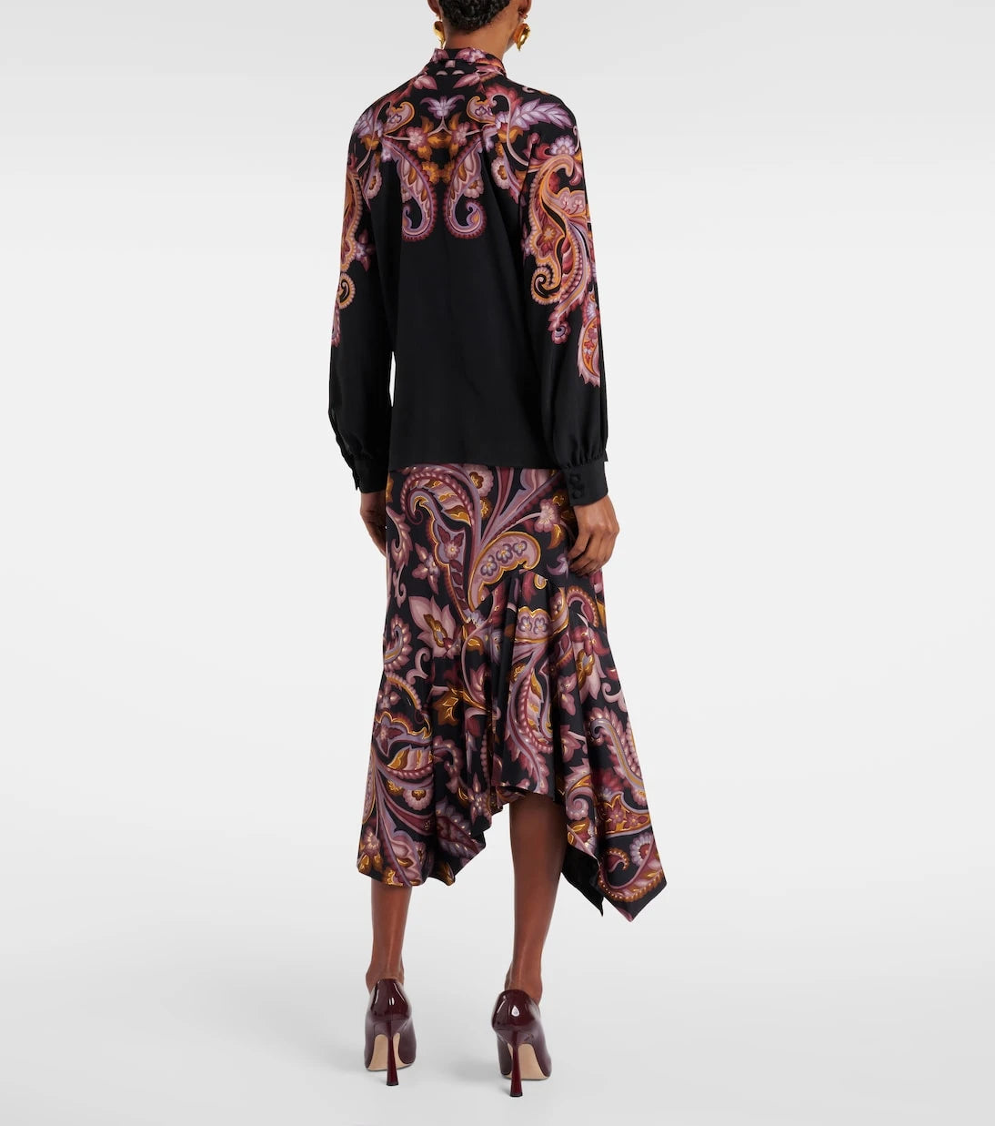 Etro - Paisley tie-neck silk blouse