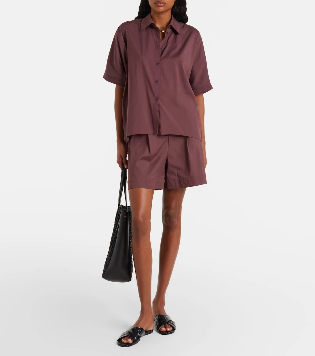 Max Mara - Medeola pleated cotton-blend shorts