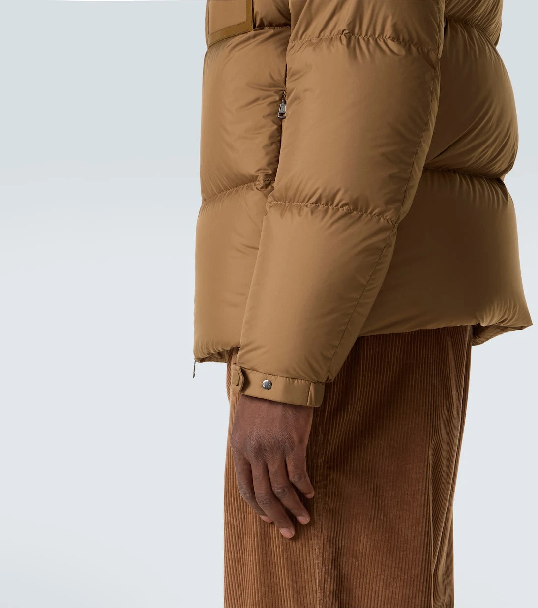 Moncler - Chinon leather-trimmed down jacket
