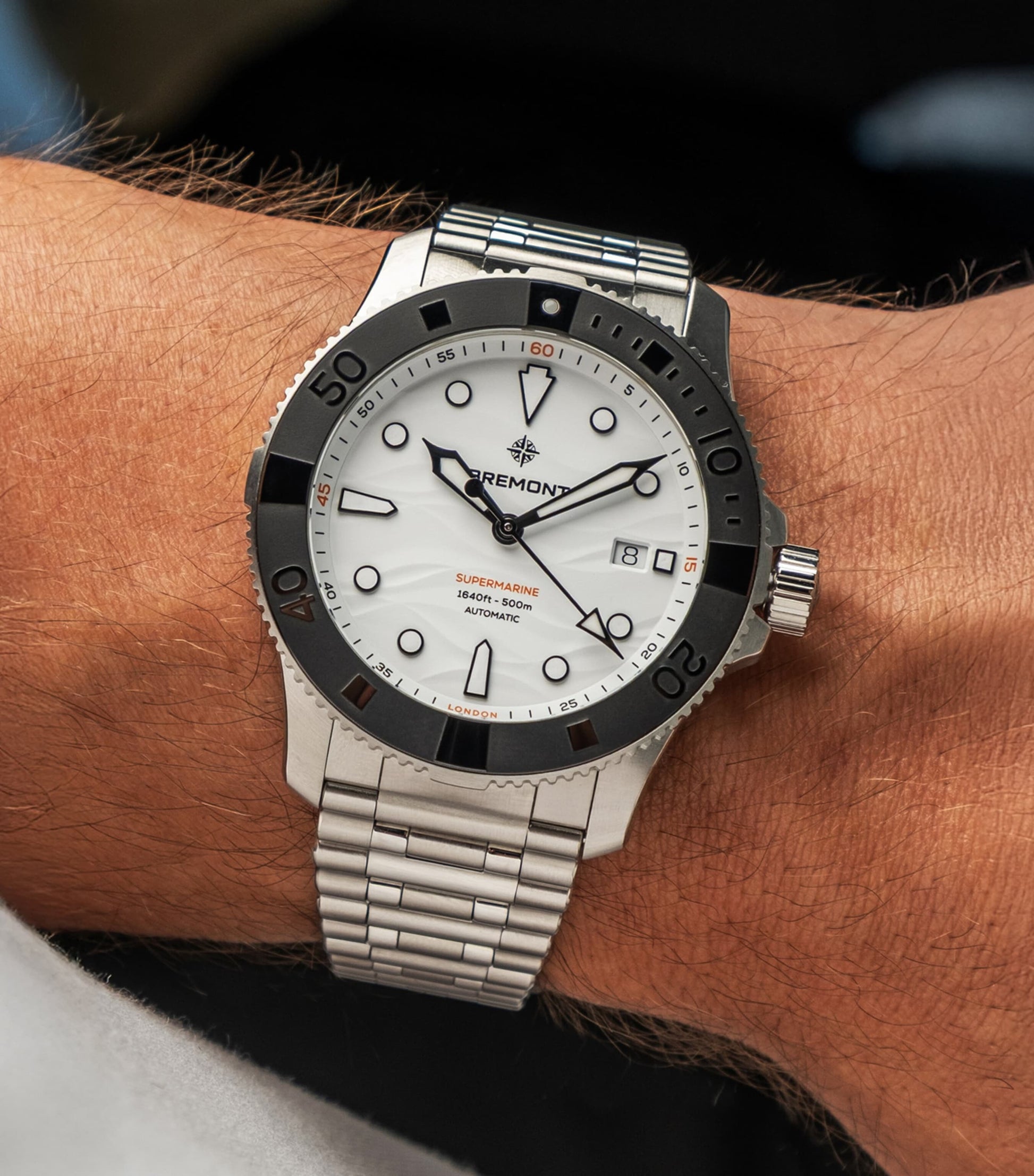 Stainless Steel 500m Supermarine Watch 43mm