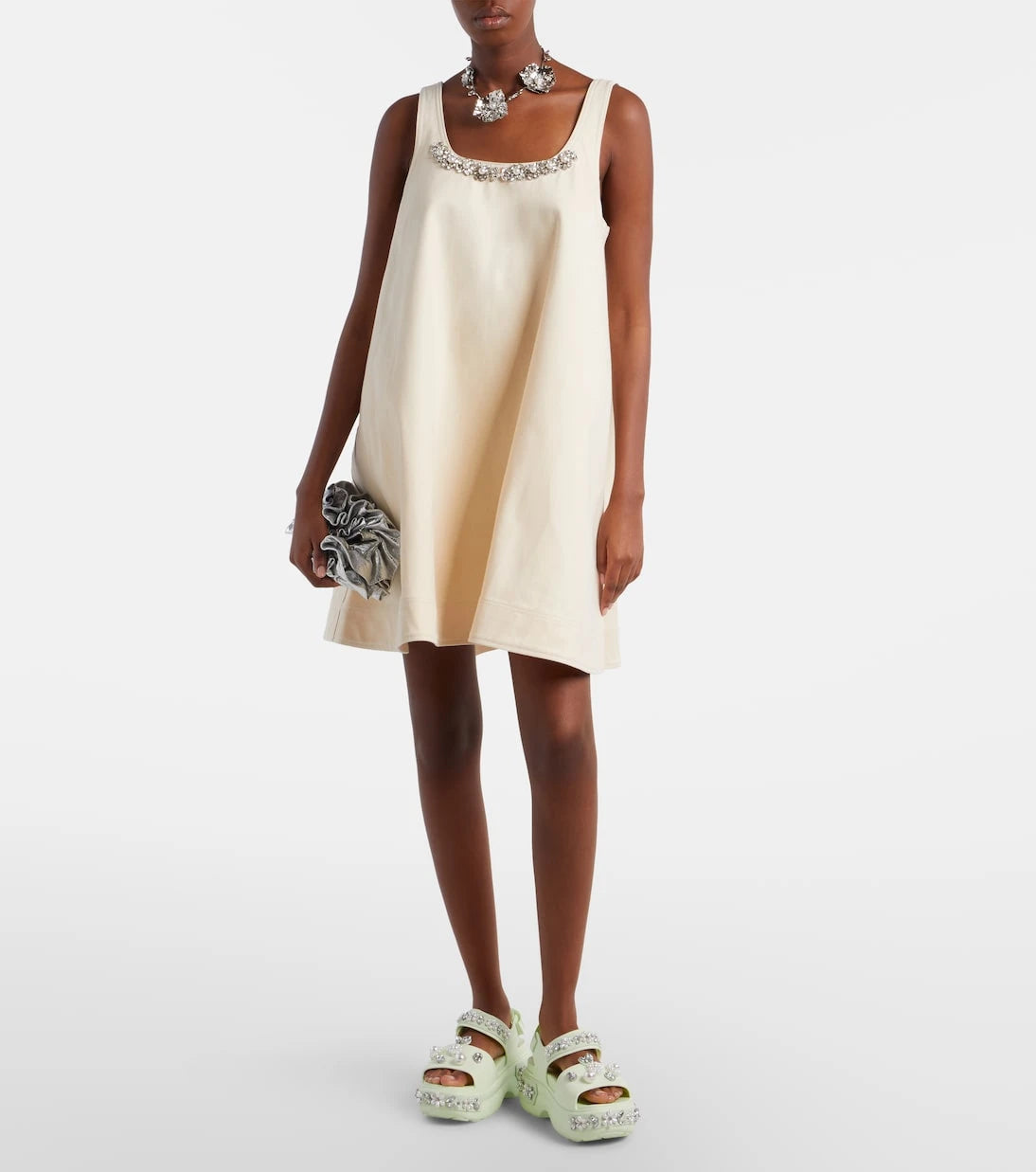 Simone Rocha - Embellished cotton minidress
