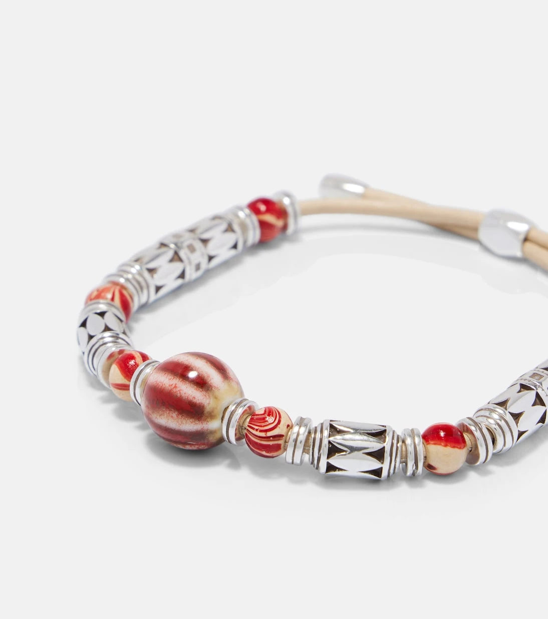 Isabel Marant - Janis beaded metal and leather bracelet