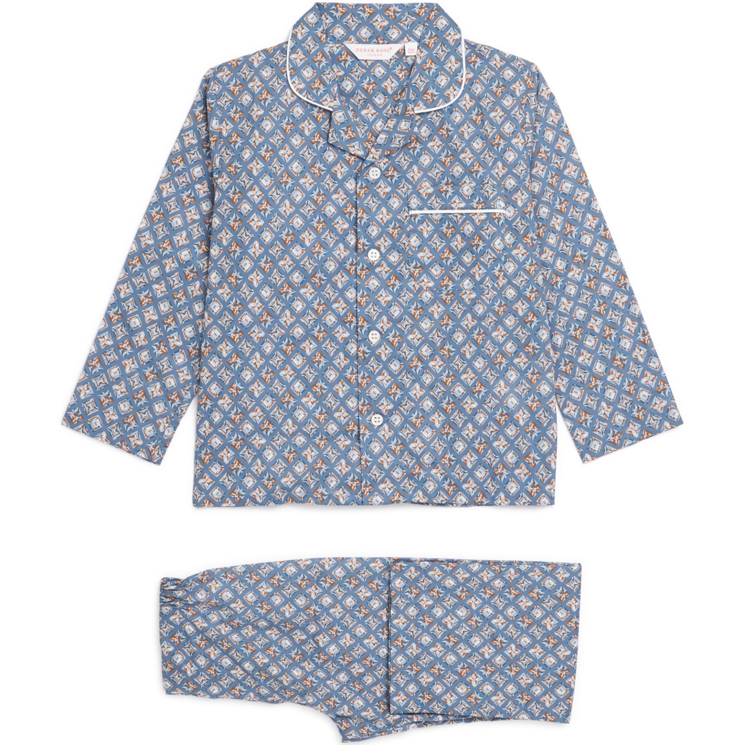 Derek Rose Kids Printed Ledbury Pyjama Set (3-16 Years)