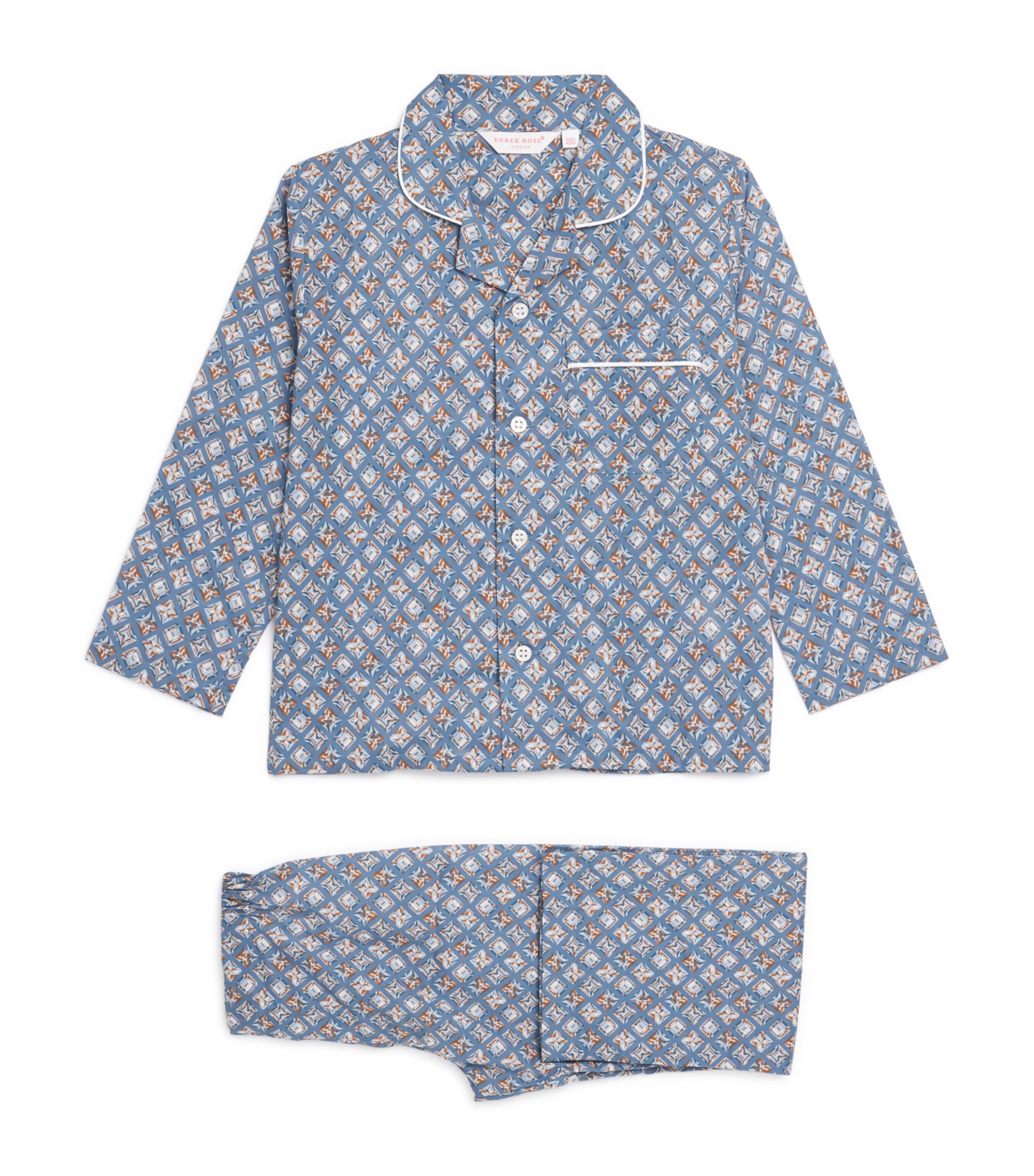 Derek Rose Kids Printed Ledbury Pyjama Set (3-16 Years)
