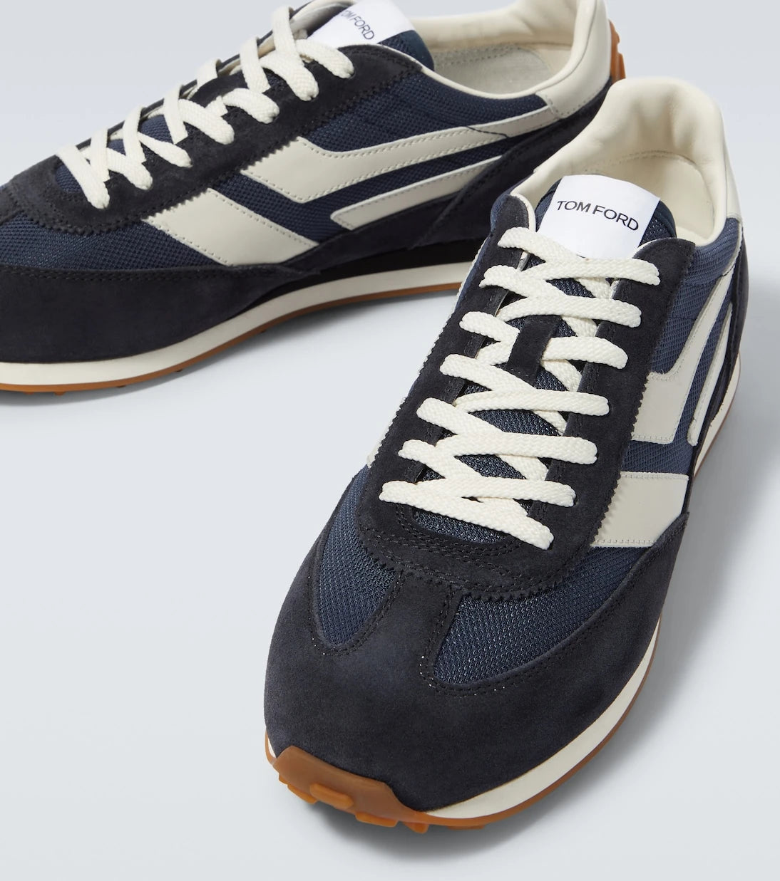 Tom Ford - Mick suede-trimmed sneakers