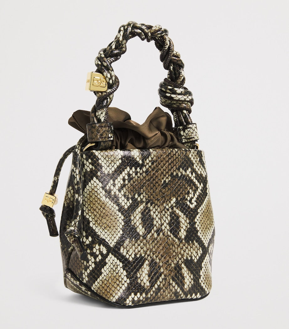 GANNI Multi Mini Snakeskin Bou Bucket Bag