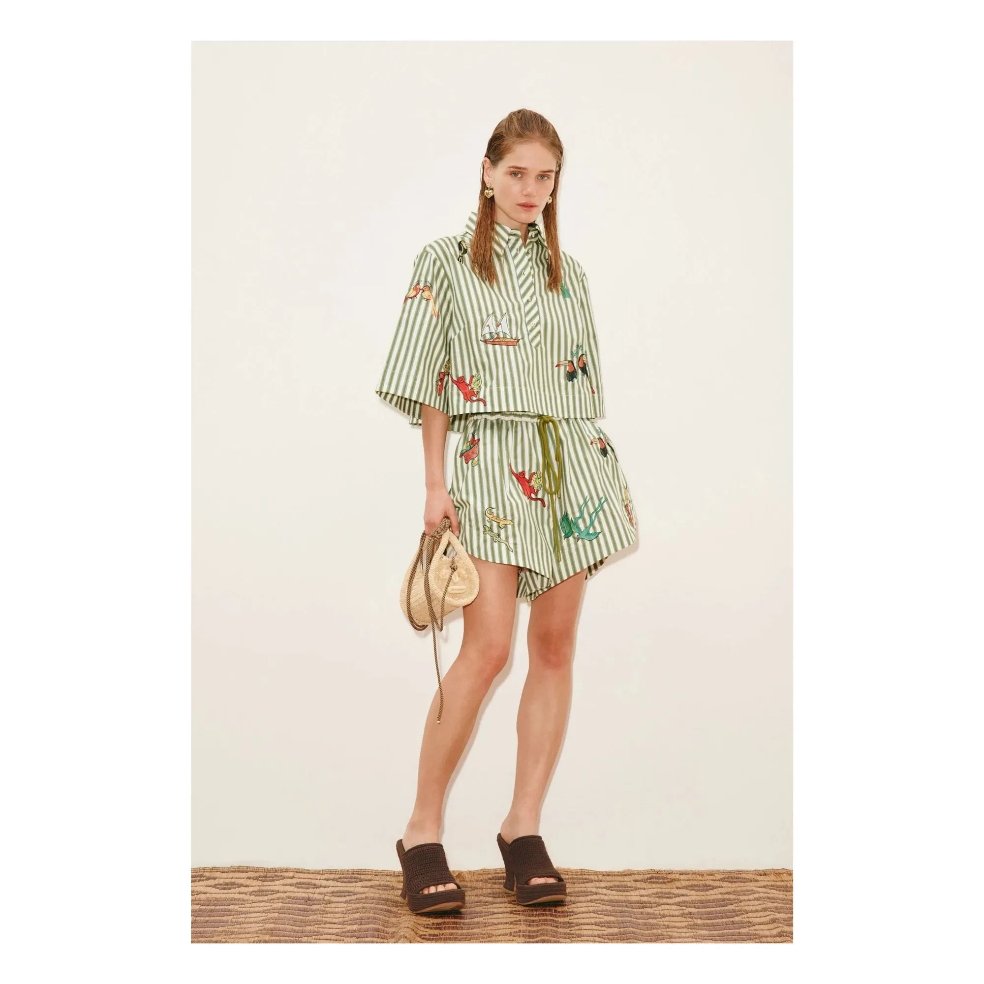 Alémais - Bisou Organic Cotton Shorts | Green