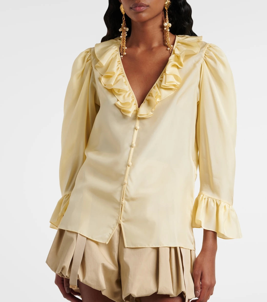 Chloé - Ruffled silk habutai blouse