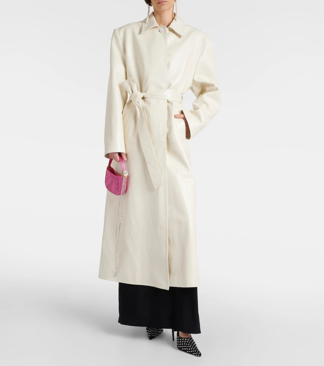 Magda Butrym - Single-breasted leather coat