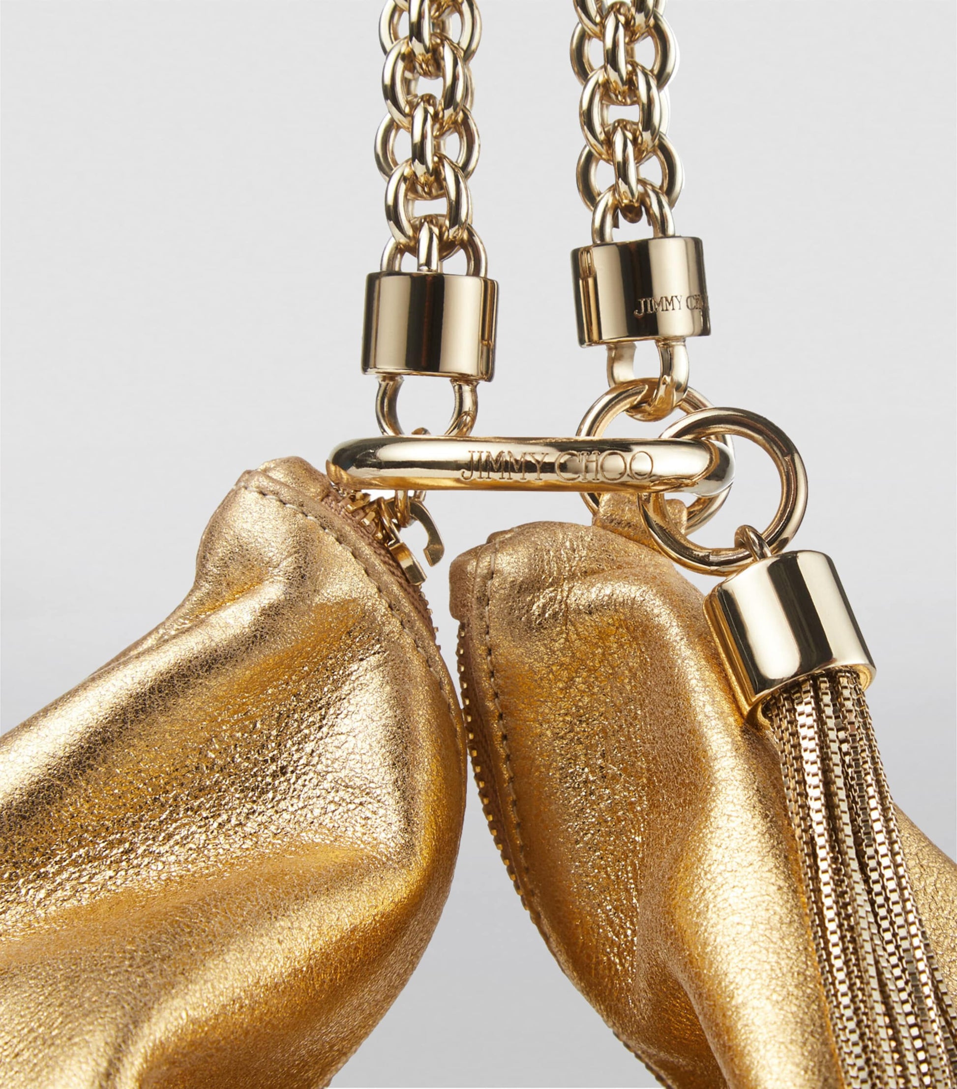 Jimmy Choo Gold Metallic Callie Clutch Bag