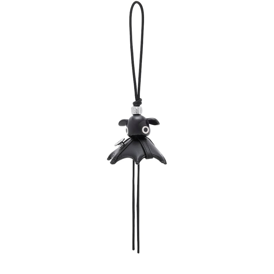 LOEWE Black Leather Biker Puzz Bag Cham